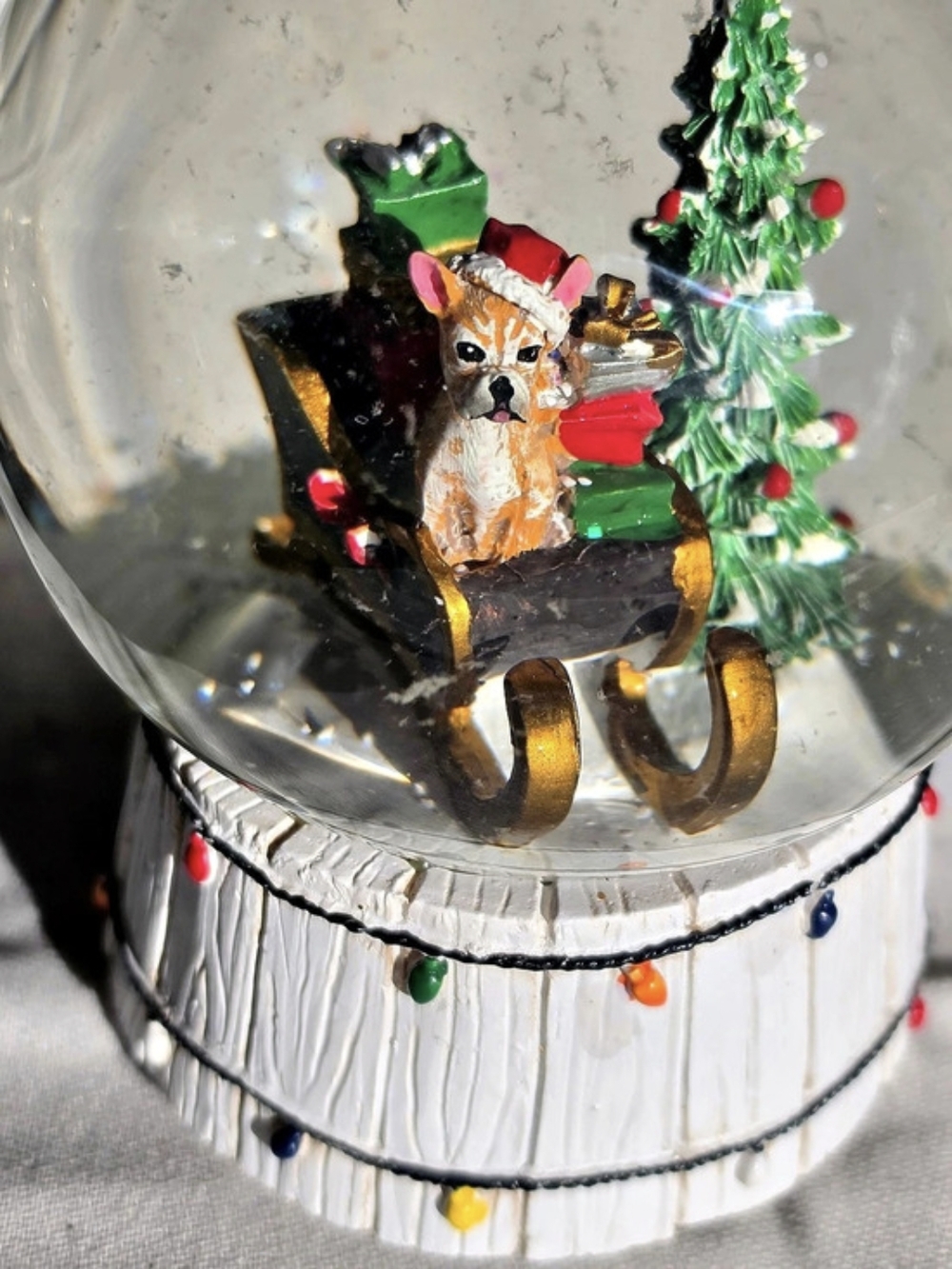 Jingles & Joy Boxer Puppy Snow Globe
